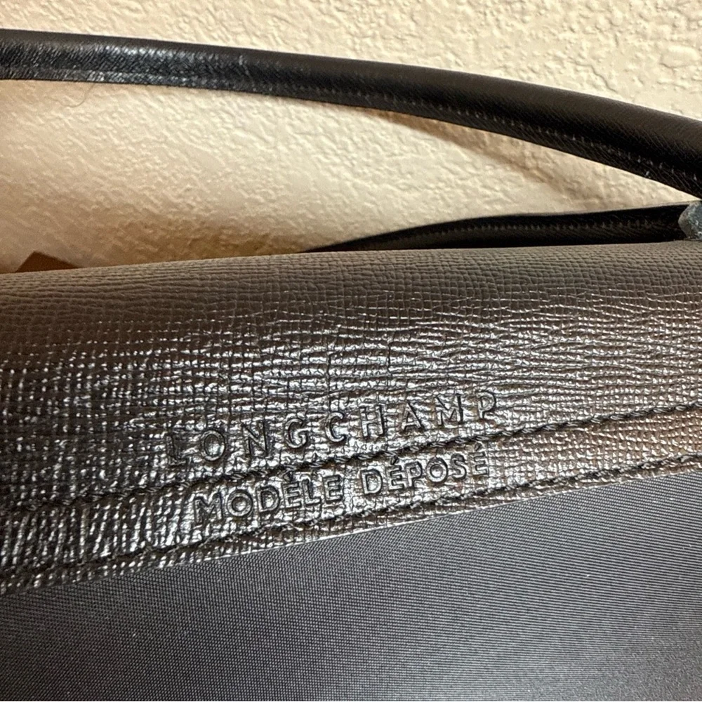 LONGCHAMP Paris Boho Large Tote Handbag In Black Color Made In France - Picture 6 of 16